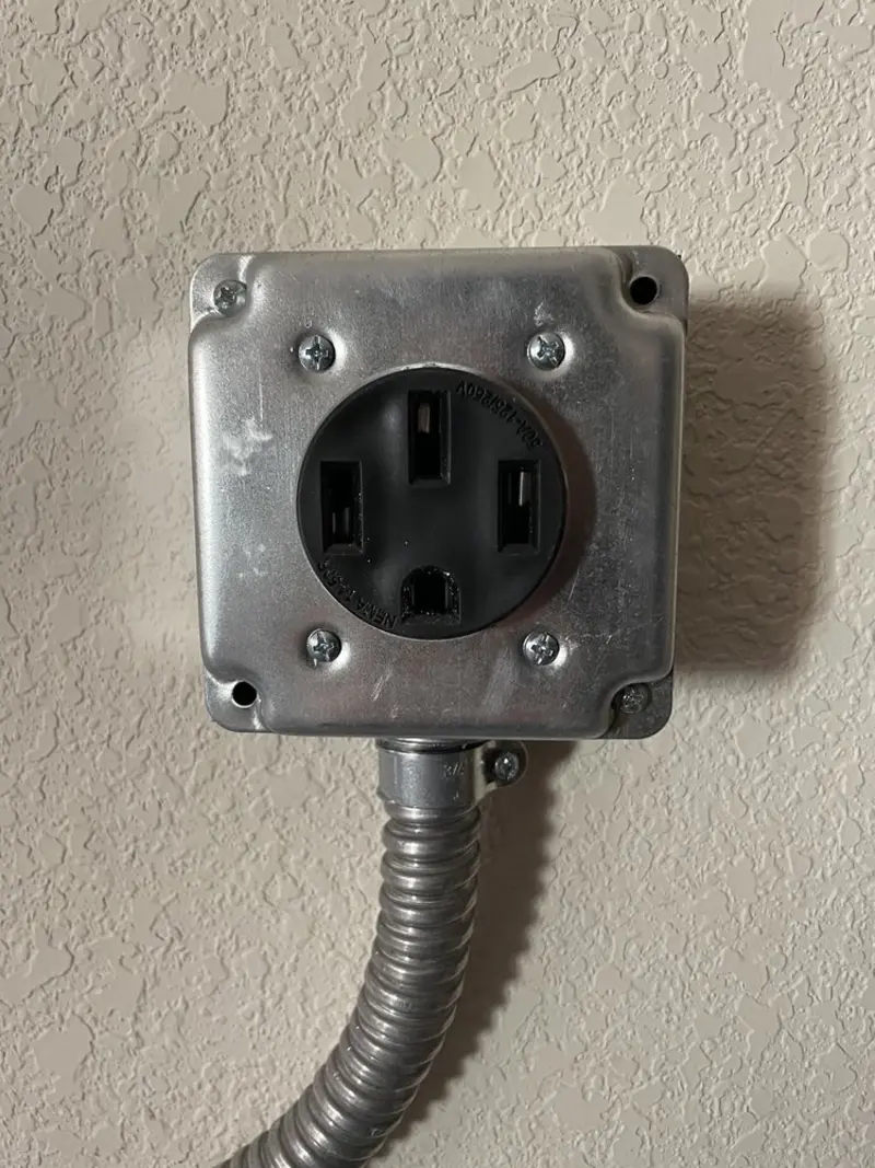 NEMA 14-50 outlet installed for Electrical Panel Upgrade in Sierra Madre